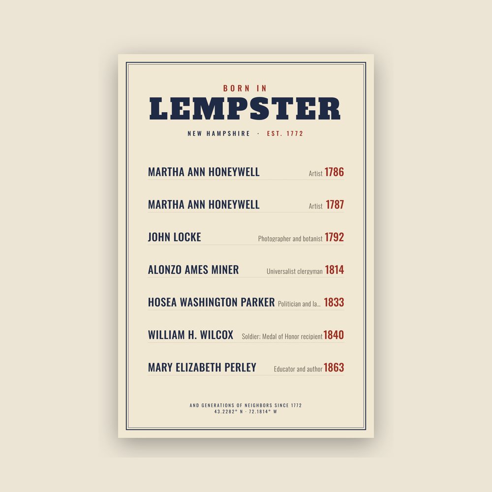 Lempster “Born In” Poster
