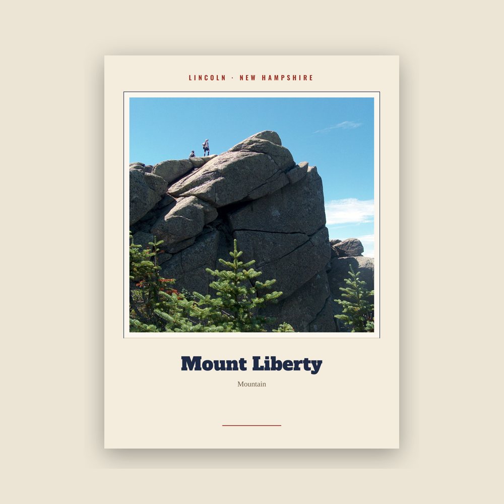 Lincoln Mount Liberty Landmark Print