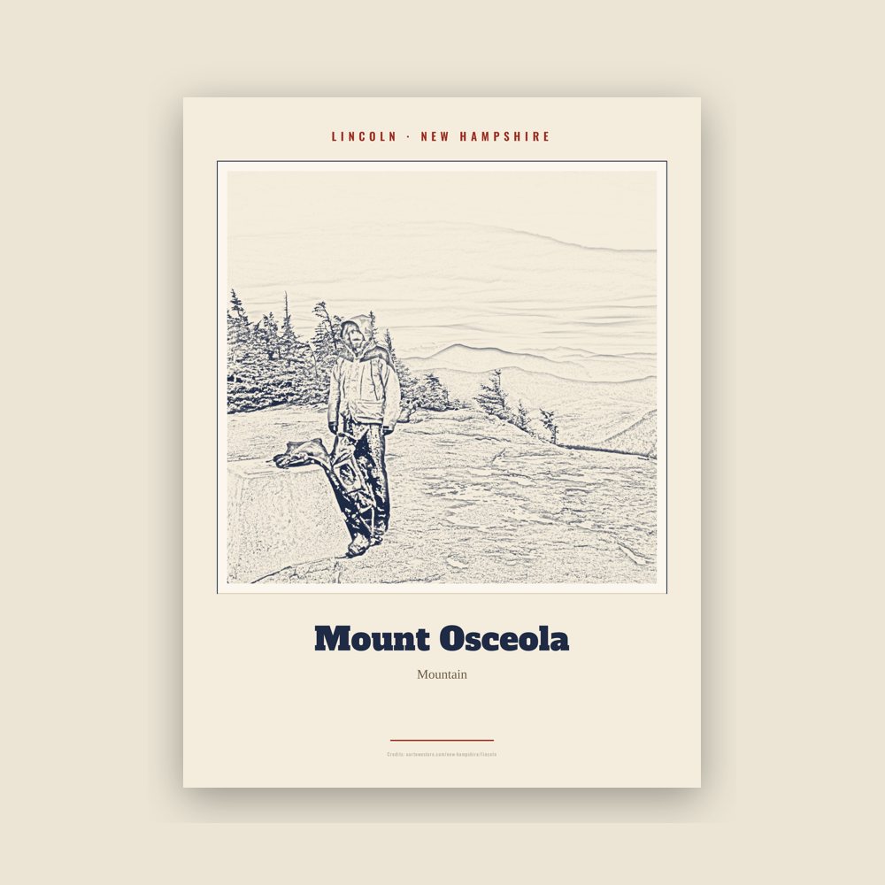 Lincoln Mount Osceola Landmark Print