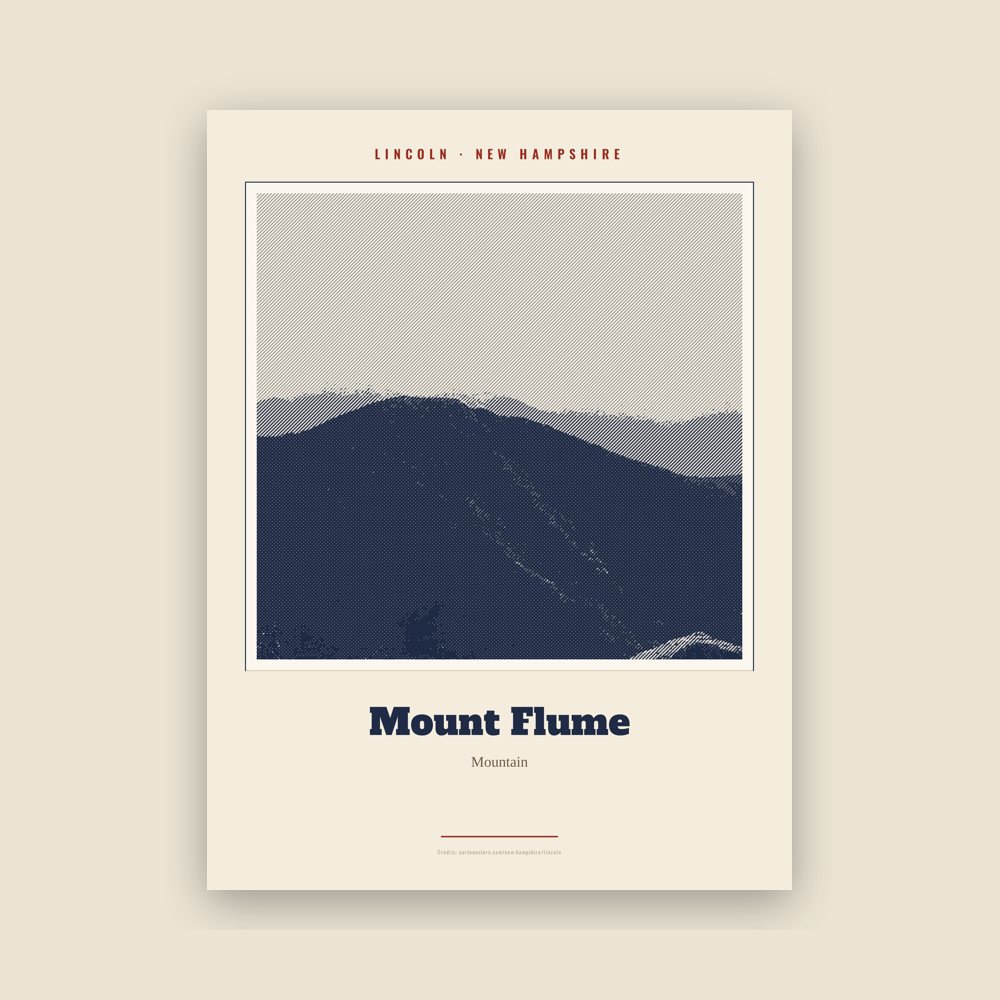 Lincoln Mount Flume Landmark Print