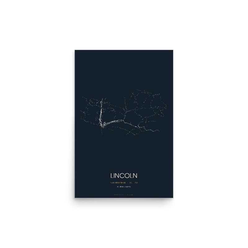 Lincoln Street Map Poster · Midnight