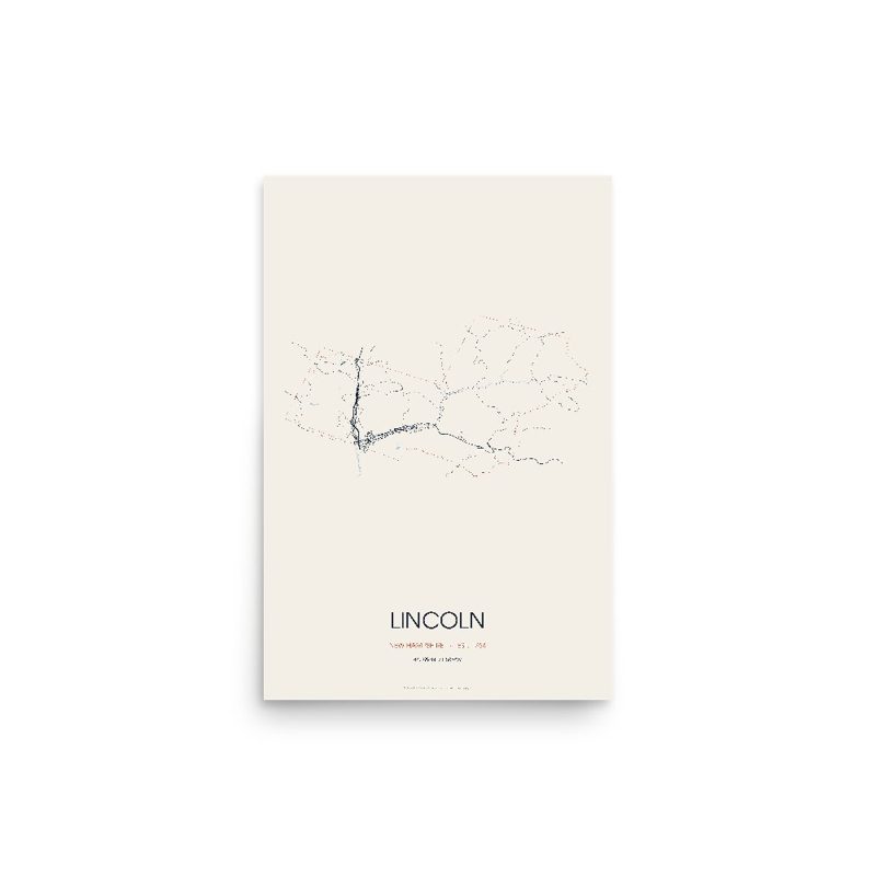Lincoln Street Map Poster · Linen