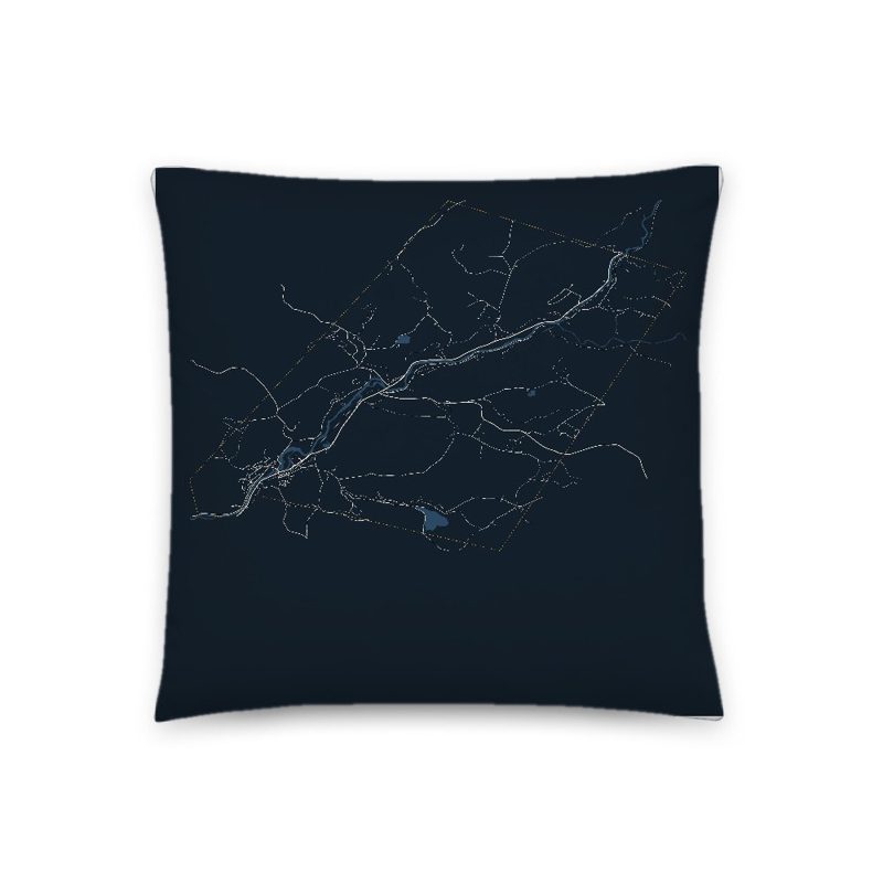 Lisbon Map Throw Pillow