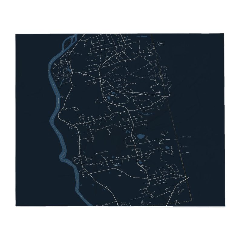 Litchfield Street Map Throw Blanket