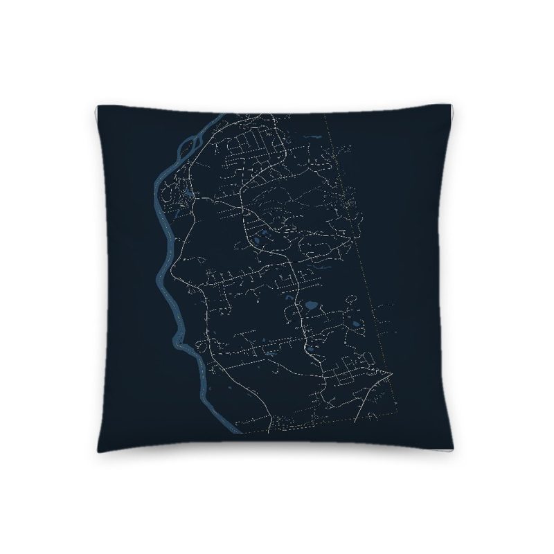 Litchfield Map Throw Pillow