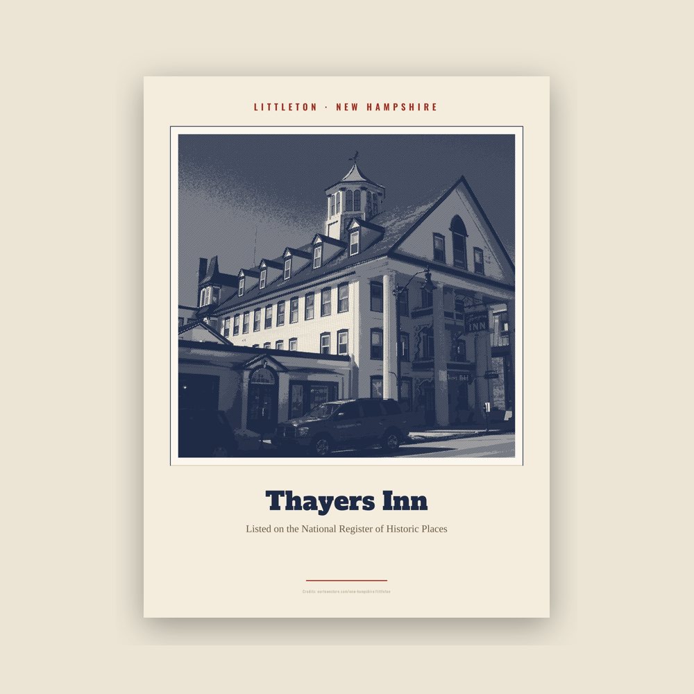 Littleton Thayers Inn Landmark Print