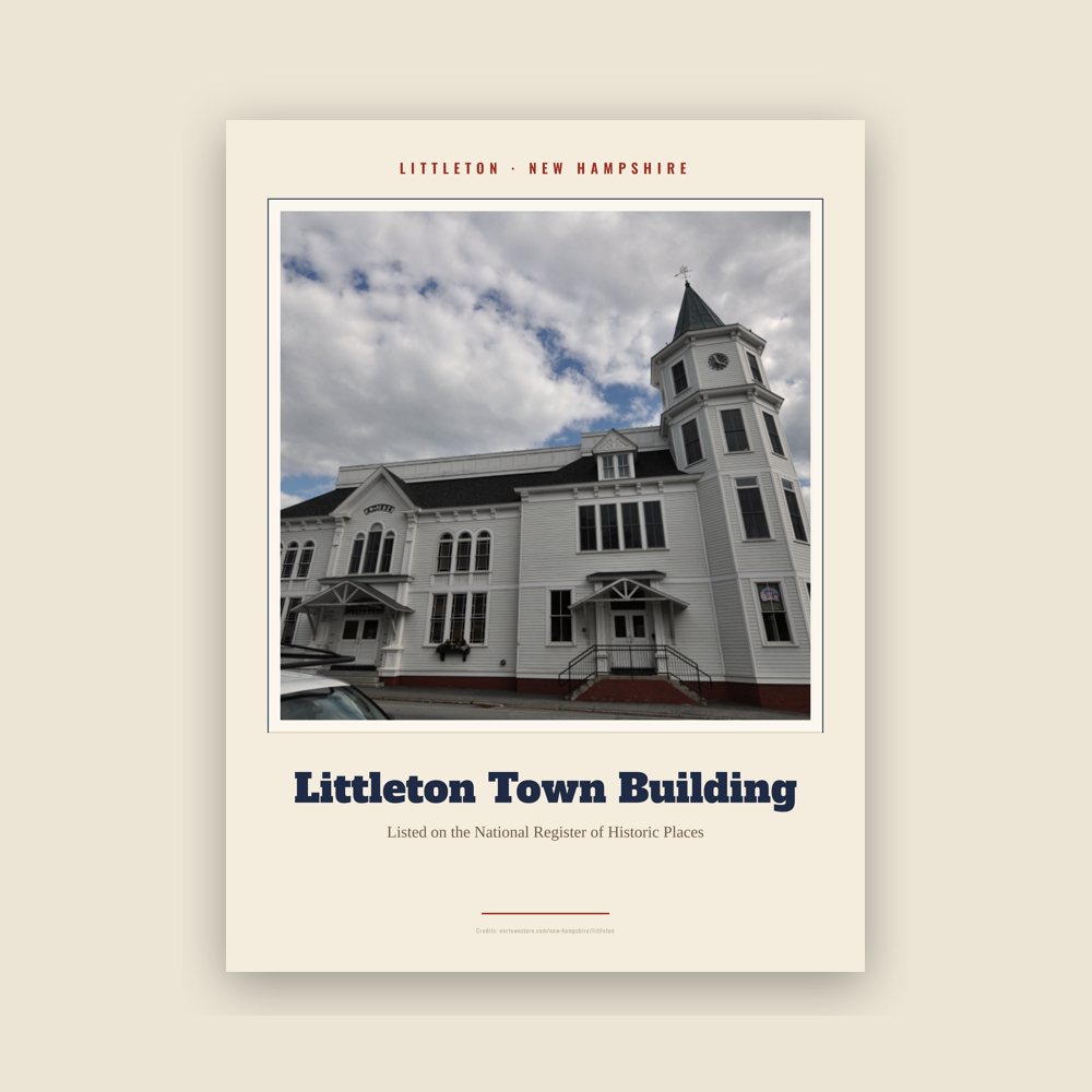 Littleton Littleton Town Building Landmark Print