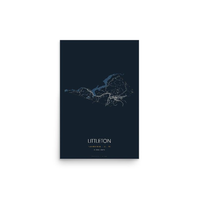 Littleton Street Map Poster · Midnight