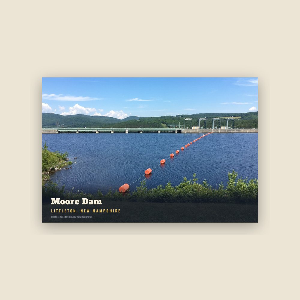 Littleton Moore Dam Postcard