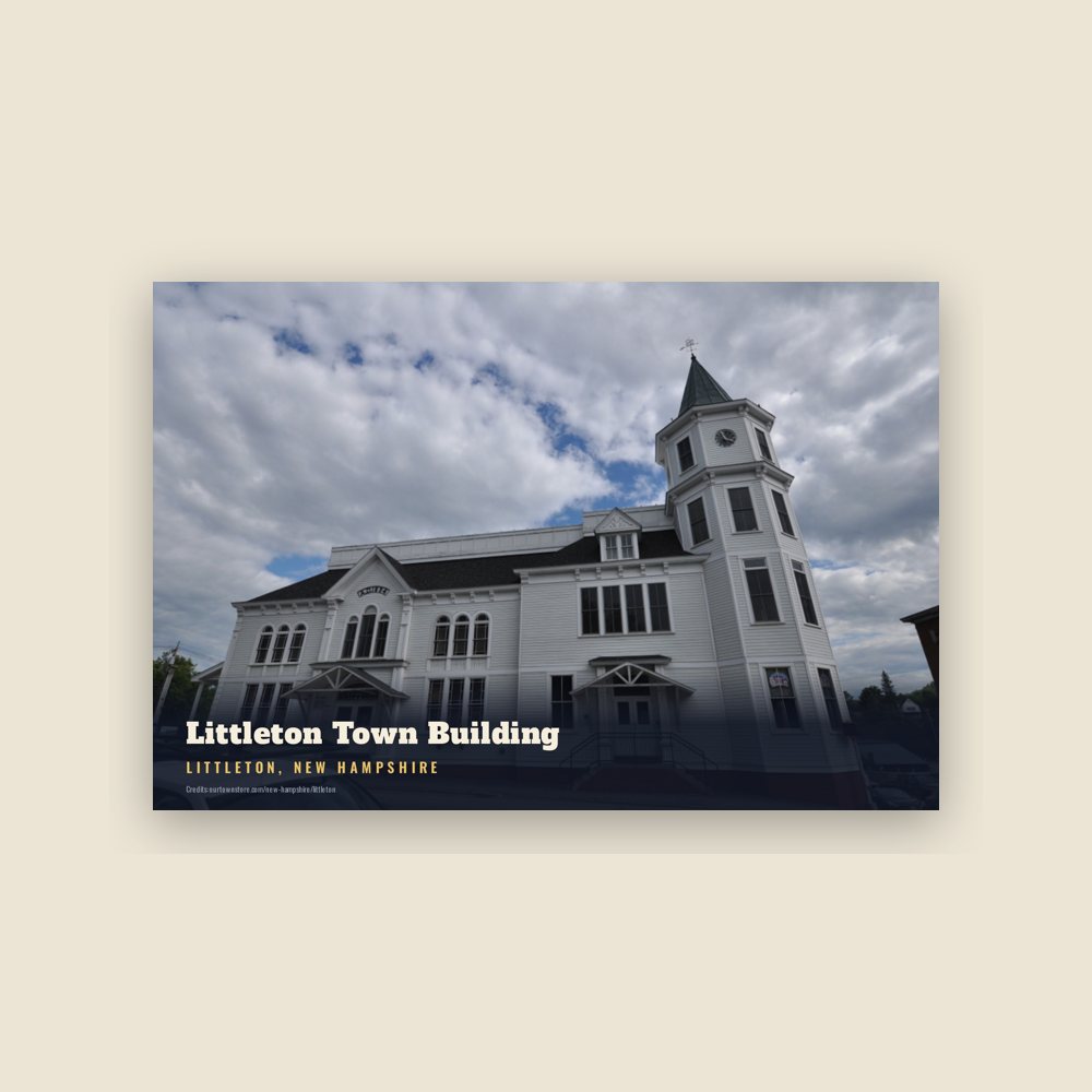 Littleton Littleton Town Building Postcard