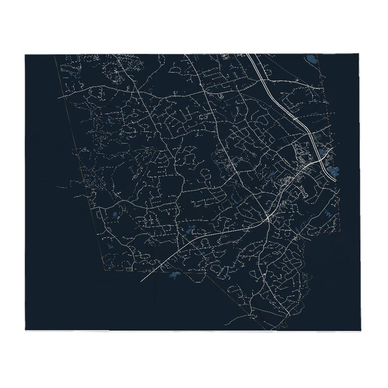 Londonderry Street Map Throw Blanket