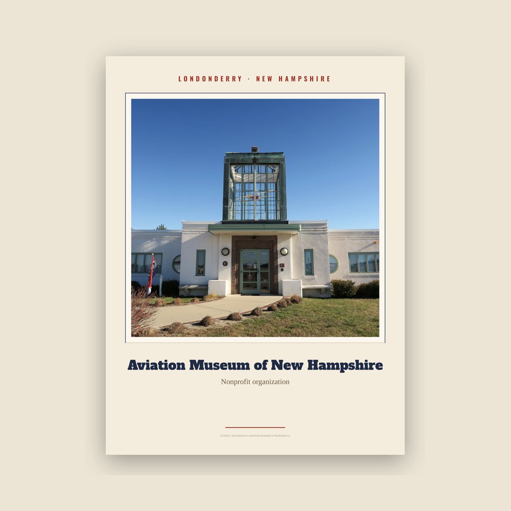 Londonderry Aviation Museum of New Hampshire Landmark Print