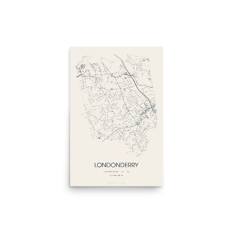 Londonderry Street Map Poster · Linen