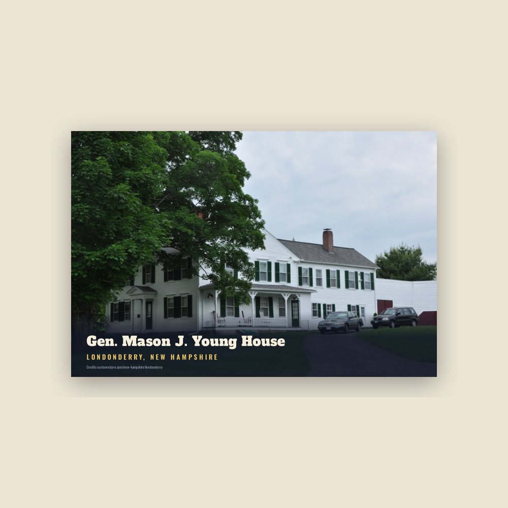 Londonderry Gen. Mason J. Young House Postcard