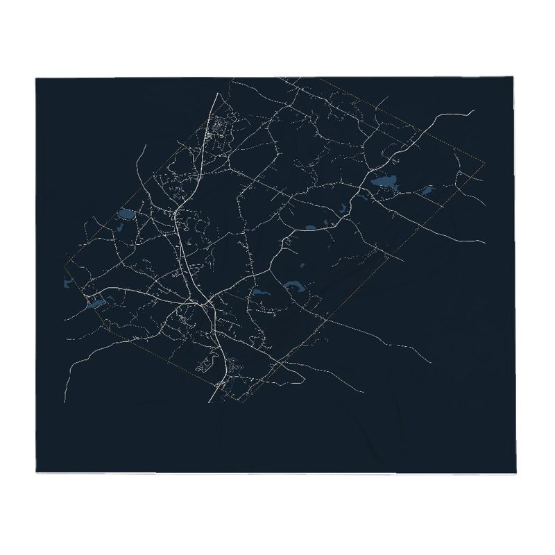 Loudon Street Map Throw Blanket