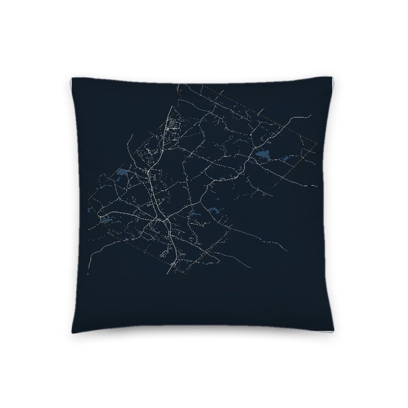 Loudon Map Throw Pillow