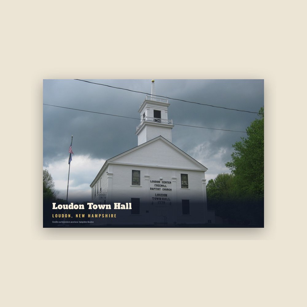 Loudon Loudon Town Hall Postcard