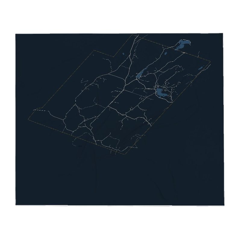 Lyman Street Map Throw Blanket