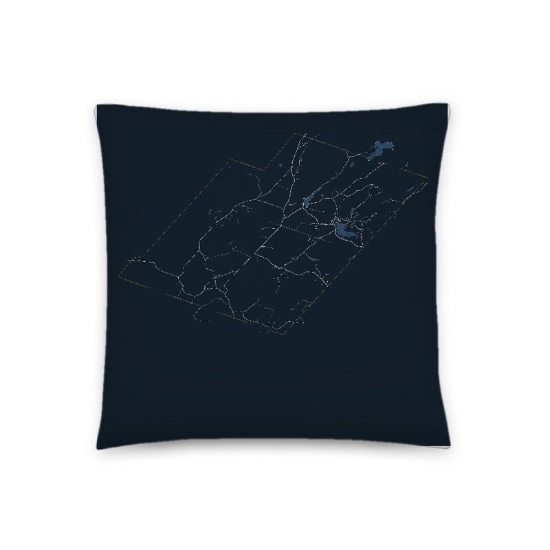 Lyman Map Throw Pillow