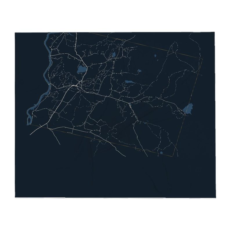 Lyme Street Map Throw Blanket