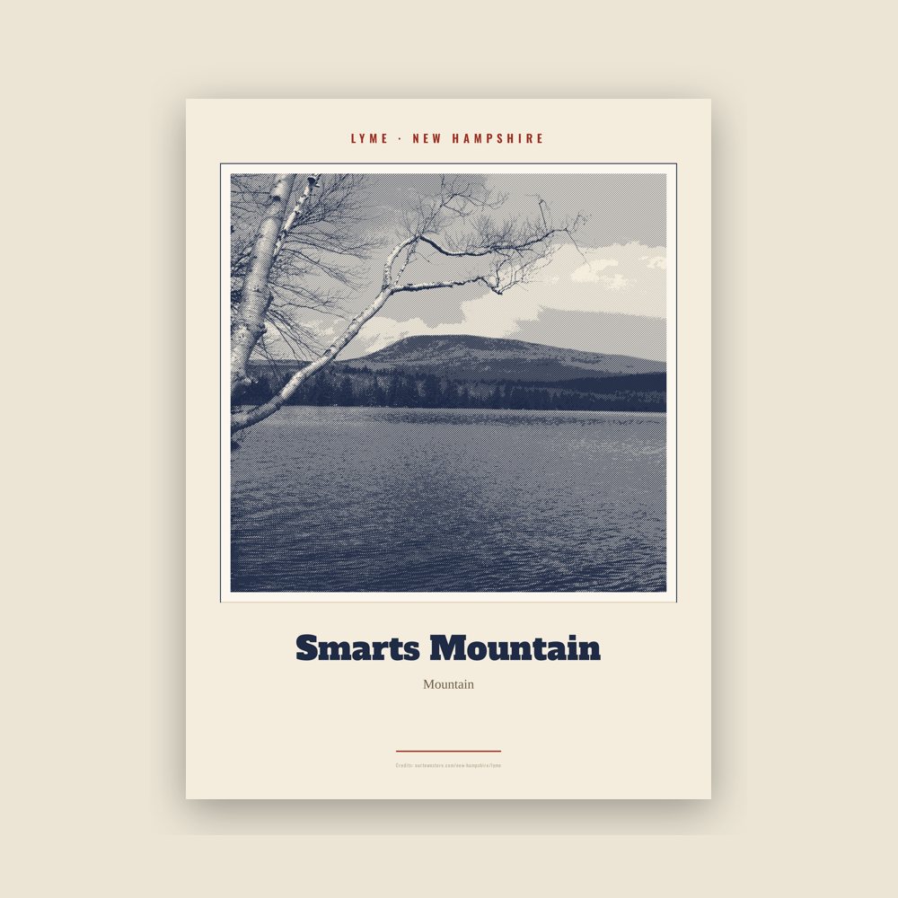 Lyme Smarts Mountain Landmark Print