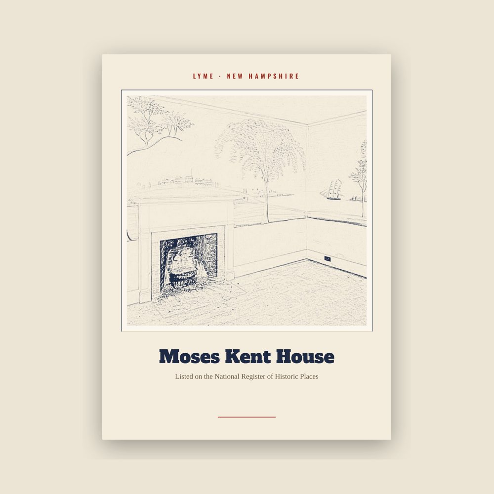 Lyme Moses Kent House Landmark Print