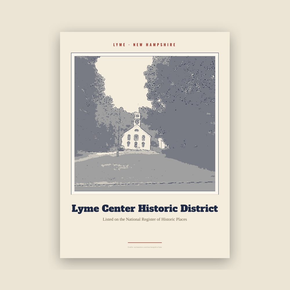 Lyme Lyme Center Historic District Landmark Print
