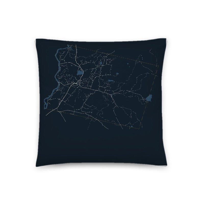 Lyme Map Throw Pillow