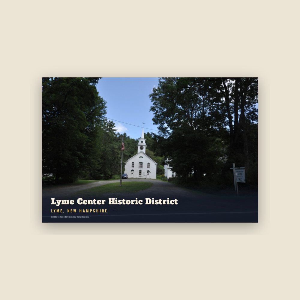 Lyme Lyme Center Historic District Postcard