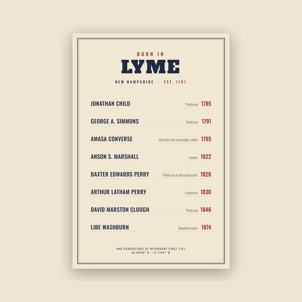 Lyme “Born In” Poster