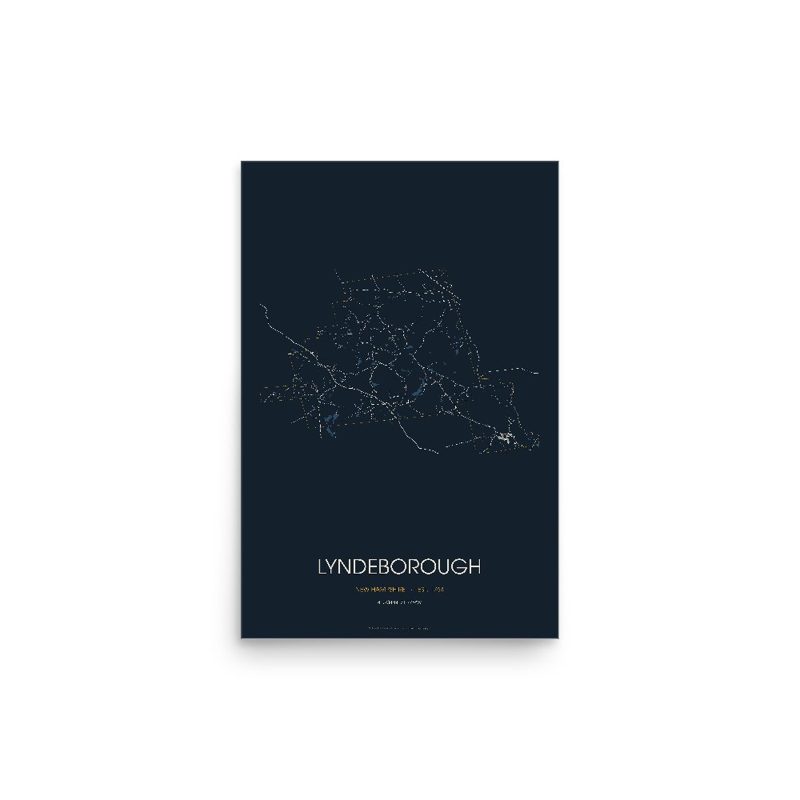 Lyndeborough Street Map Poster · Midnight