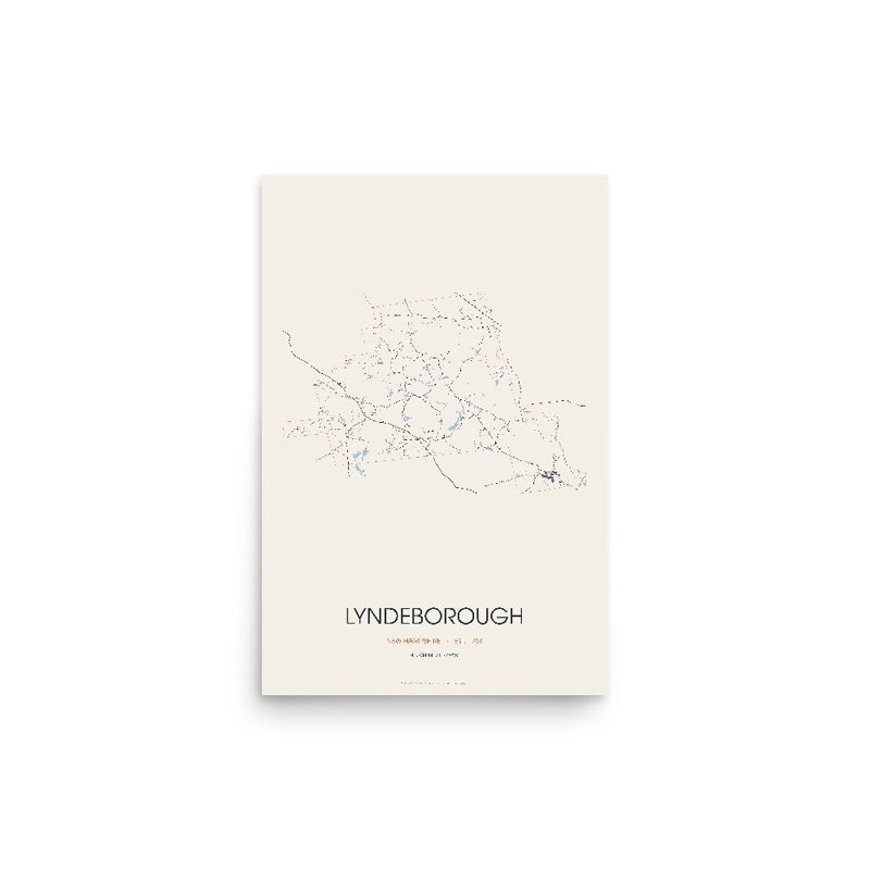Lyndeborough Street Map Poster · Linen