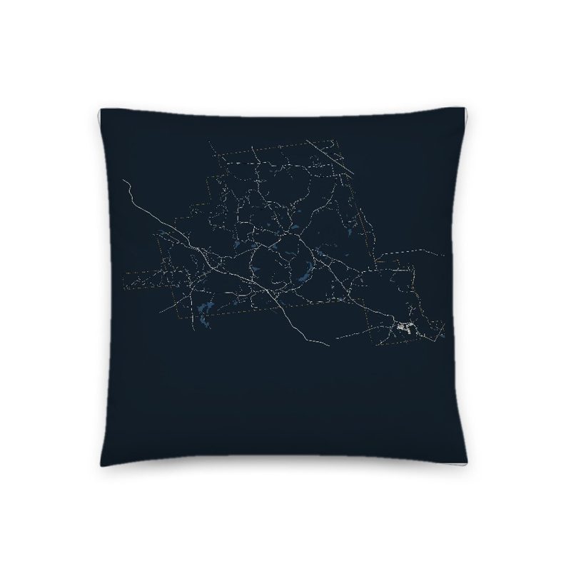 Lyndeborough Map Throw Pillow