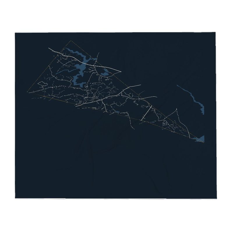 Madbury Street Map Throw Blanket