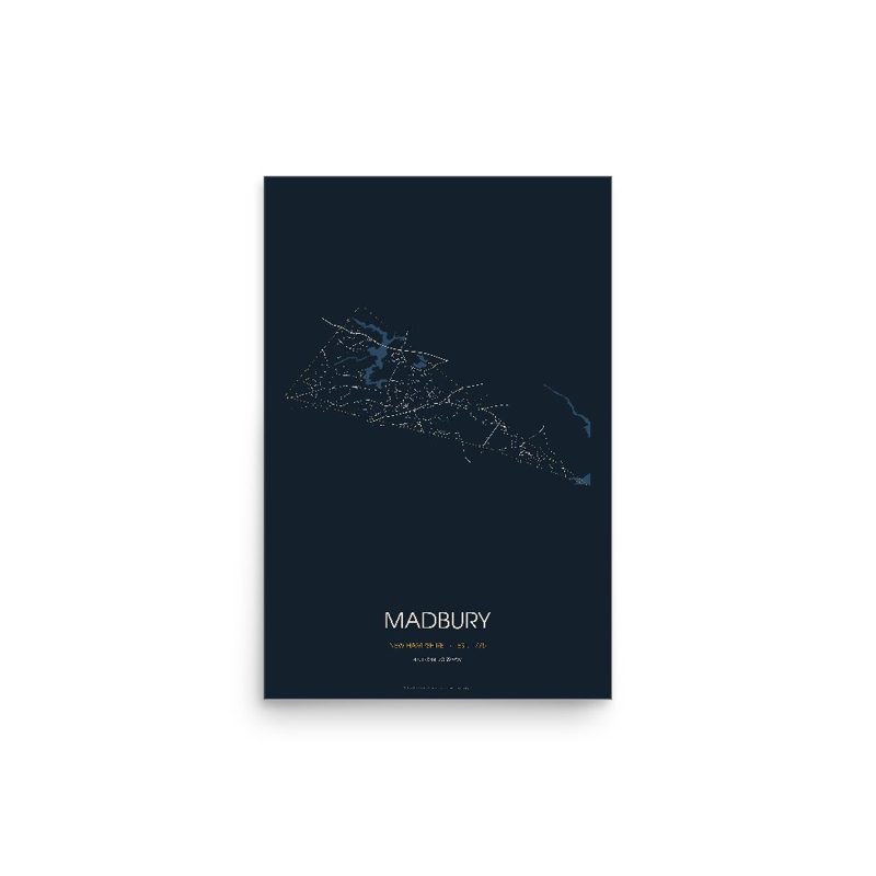 Madbury Street Map Poster · Midnight