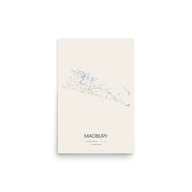 Madbury Street Map Poster · Linen