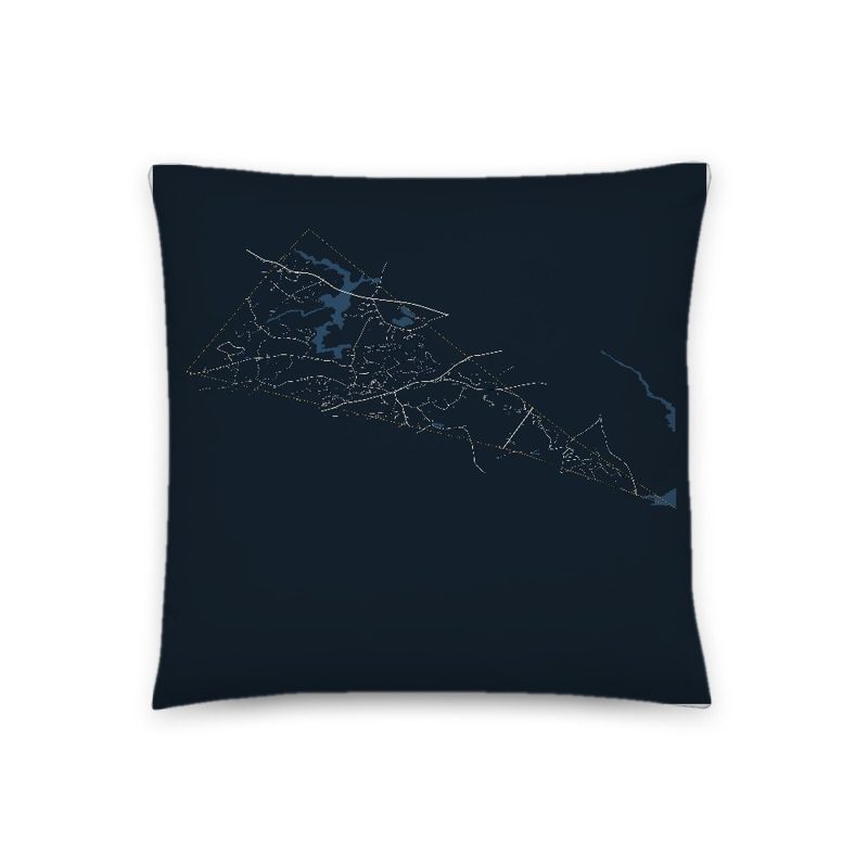 Madbury Map Throw Pillow