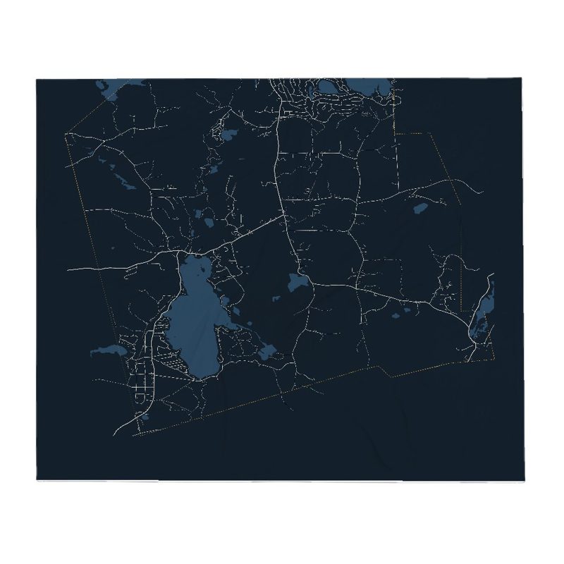 Madison Street Map Throw Blanket