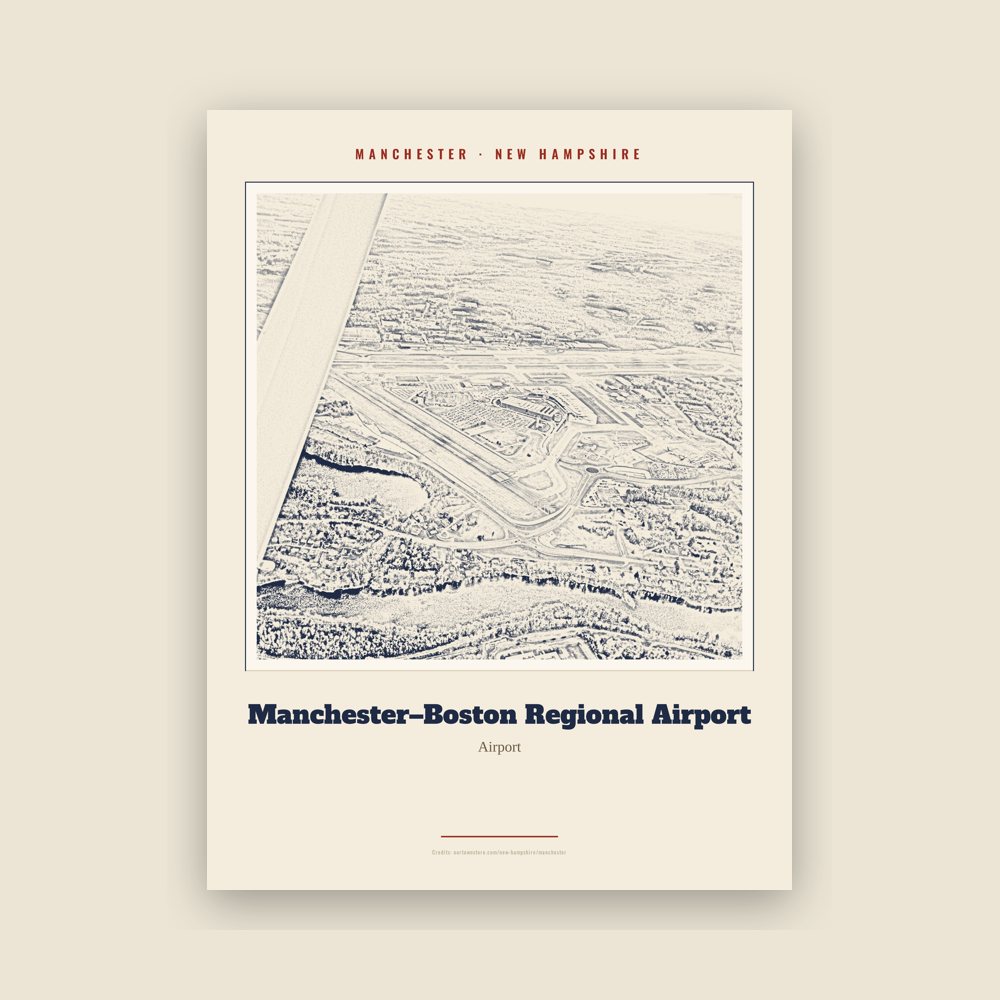 Manchester Manchester–Boston Regional Airport Landmark Print