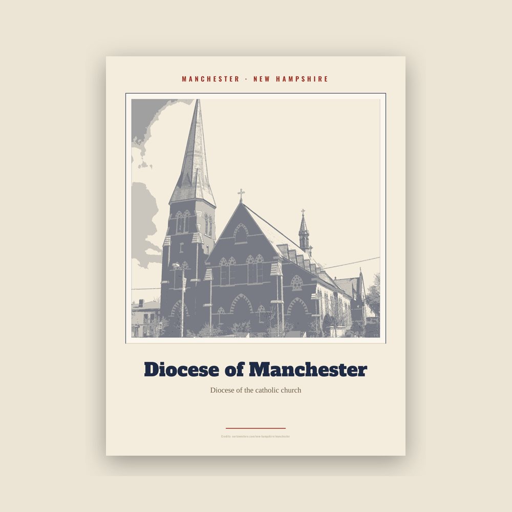 Manchester Diocese of Manchester Landmark Print