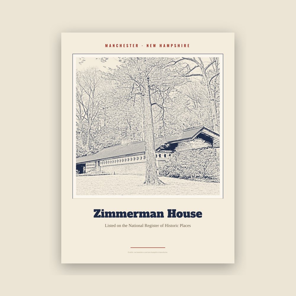 Manchester Zimmerman House Landmark Print