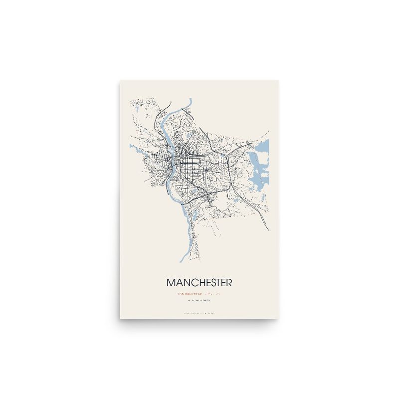 Manchester Street Map Poster · Linen