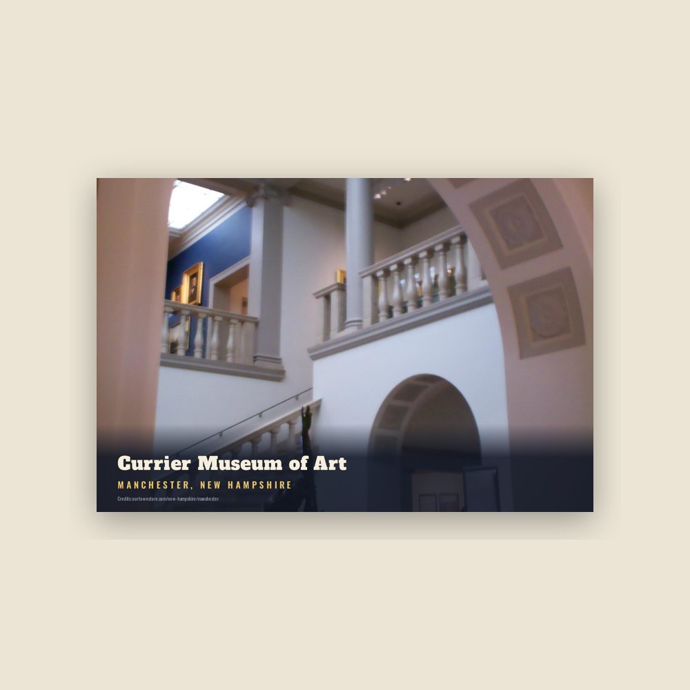 Manchester Currier Museum of Art Postcard