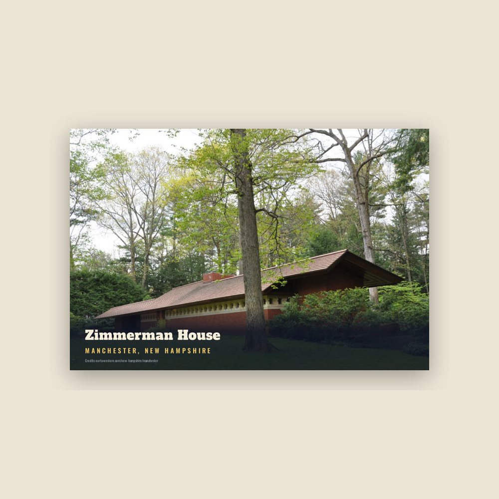Manchester Zimmerman House Postcard
