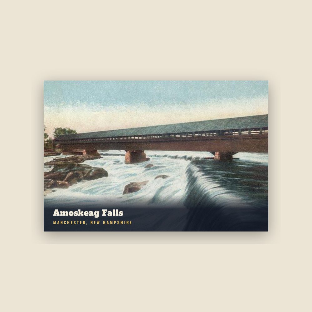Manchester Amoskeag Falls Postcard