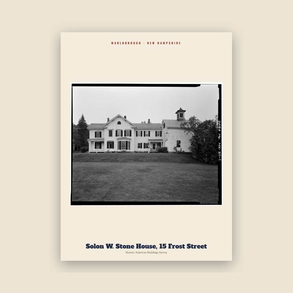 Marlborough Solon W. Stone House, 15 Frost Street Archive Print