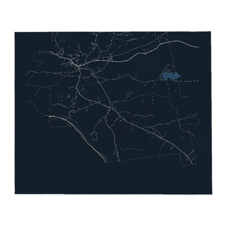 Marlborough Street Map Throw Blanket