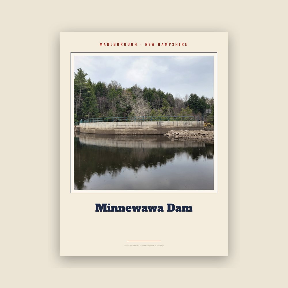 Marlborough Minnewawa Dam Landmark Print