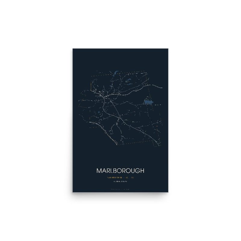 Marlborough Street Map Poster · Midnight