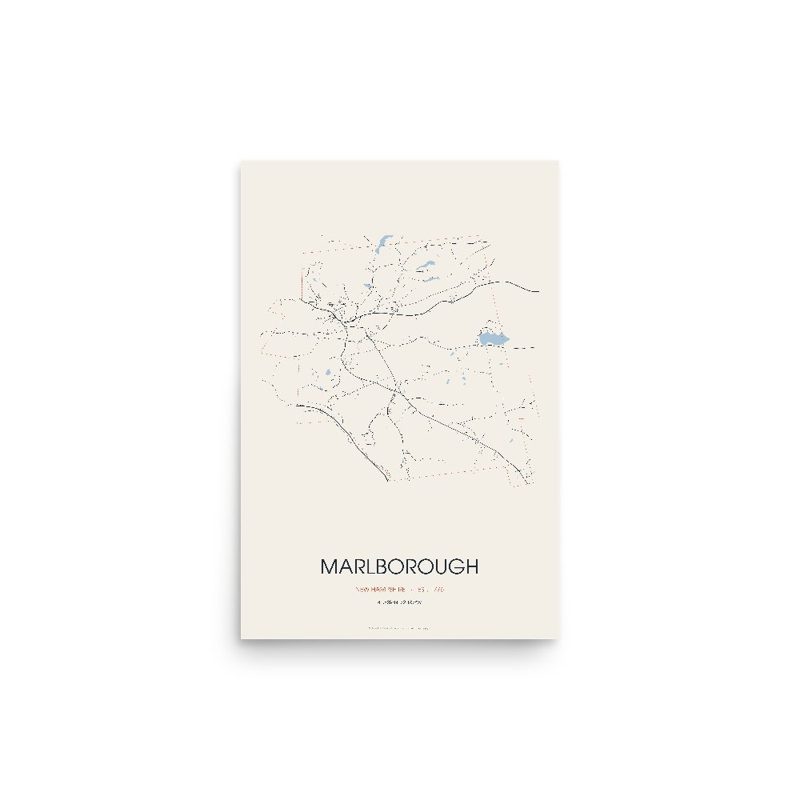 Marlborough Street Map Poster · Linen